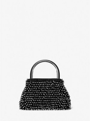 Bolsa De Hombro Michael Kors Limited-edition Rosie Extra-small Embellished Gamuza Mujer Negras | 896271-BQX