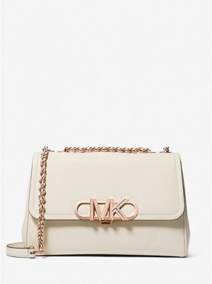 Bolsa De Hombro Michael Kors Parker Extra-large Cuero Mujer Creme | 354908-CRG