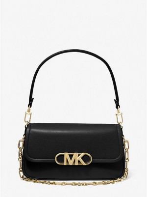 Bolsa De Hombro Michael Kors Parker Medium Cuero Mujer Negras | 394520-MUQ