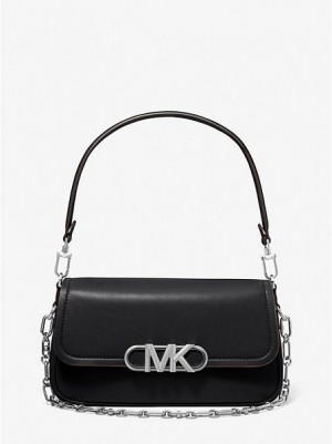 Bolsa De Hombro Michael Kors Parker Medium Cuero Mujer Negras | 790584-GPU