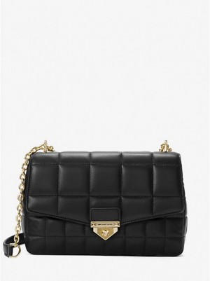 Bolsa De Hombro Michael Kors Soho Extra-large Acolchado Cuero Mujer Negras | 258903-RWQ