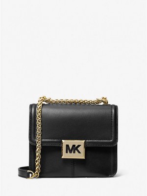 Bolsa De Hombro Michael Kors Sonia Small Cuero Mujer Negras | 548631-OQL