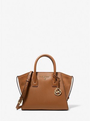 Bolso Satchel Michael Kors Avril Small Cuero Mujer Marrones | 480971-CMH