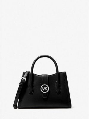 Bolso Satchel Michael Kors Gabby Small Faux Cuero Mujer Negras | 314798-KJY