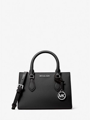 Bolso Satchel Michael Kors Sheila Small Faux Saffiano Cuero Mujer Negras | 098712-IAB