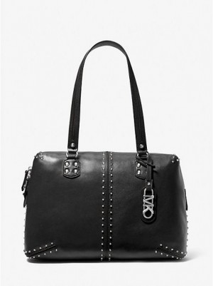 Bolso Tote Michael Kors Astor Large Studded Cuero Mujer Negras | 531680-HDY