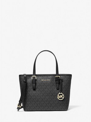 Bolso Tote Michael Kors Jet Set Travel Extra-small Logo Mujer Negras | 058237-PTU