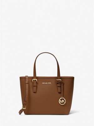 Bolso Tote Michael Kors Jet Set Travel Extra-small Saffiano Cuero Mujer Marrones | 071963-OVT