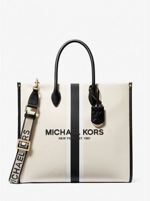 Bolso Tote Michael Kors Mirella Large Lona Mujer Negras | 436289-RVD