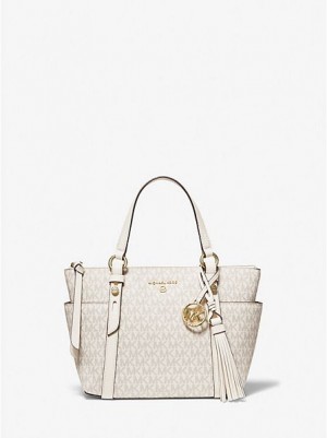 Bolso Tote Michael Kors Sullivan Small Logo Mujer Creme | 619382-OCZ