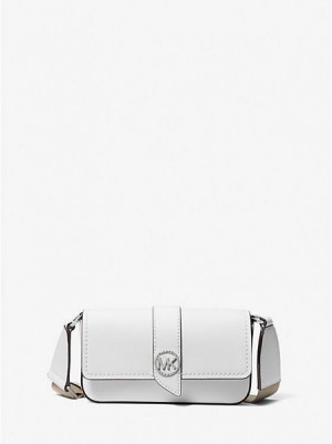 Bolsos Cruzados Michael Kors Greenwich Extra-small Saffiano Cuero Sling Mujer Blancas | 042536-UFG