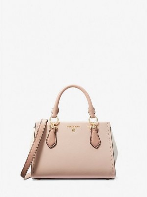 Bolsos Cruzados Michael Kors Marilyn Small Color-block Saffiano Cuero Mujer Rosas | 510468-QND