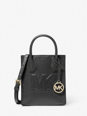 Bolsos Cruzados Michael Kors Mercer Extra-small Pebbled Cuero Mujer Negras | 631708-VLK