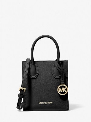 Bolsos Cruzados Michael Kors Mercer Extra-small Pebbled Cuero Mujer Negras | 601832-UGL