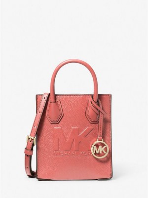 Bolsos Cruzados Michael Kors Mercer Extra-small Pebbled Cuero Mujer Rosas | 036249-ONL