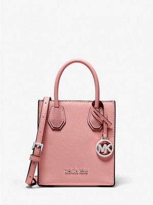 Bolsos Cruzados Michael Kors Mercer Extra-small Pebbled Cuero Mujer Rosas | 271408-GWL