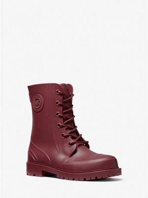 Botas de Agua Michael Kors Montaigne Pvc Mujer Burdeos | 695427-BNF