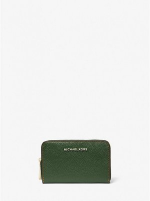 Carteras Michael Kors Small Pebbled Cuero Mujer Verde | 594862-BNZ