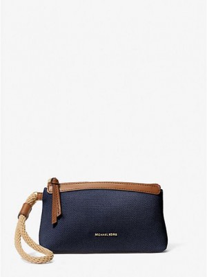 Carteras Michael Kors Talia Small Algodon Lona Mujer Azul Marino Multicolor | 647501-TNK