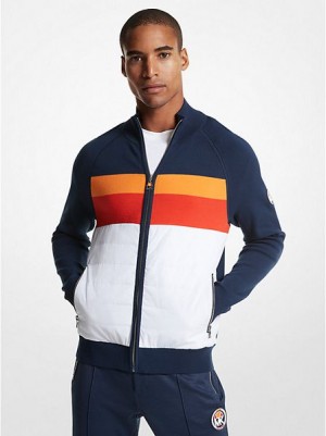 Chaquetas Michael Kors Mk X Ellesse Color-blocked Knit Zip-up Hombre Multicolor | 268097-JDK