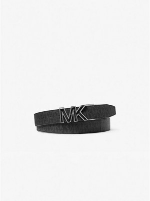 Cinturones Michael Kors Reversible Logo And Faux Cuero Hombre Negras | 502413-TMU