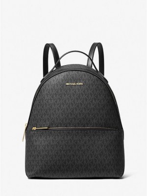 Mochila Michael Kors Sheila Medium Logo Mujer Negras | 231908-BEX