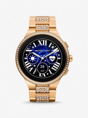 Relojes Michael Kors Gen 6 Camille Pave Smart Hombre Doradas | 972065-ZCL