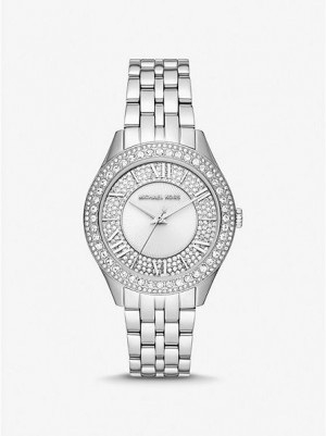 Relojes Michael Kors Harlowe Pave Mujer Plateadas | 647392-JYF