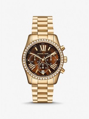 Relojes Michael Kors Lexington Pave Mujer Doradas | 427530-ESG