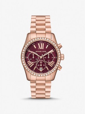 Relojes Michael Kors Lexington Pave Mujer Rosas Doradas | 602179-VAJ