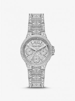 Relojes Michael Kors Mini Camille Pave Mujer Plateadas | 341507-USJ