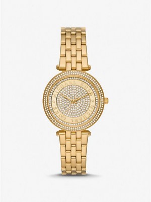 Relojes Michael Kors Mini Darci Pave Mujer Doradas | 327465-ZCX