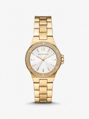 Relojes Michael Kors Mini Lennox Pave Mujer Doradas | 784520-REF