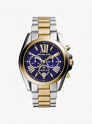 Relojes Michael Kors Oversized Bradshaw Mujer Plateadas Doradas | 207541-YHA