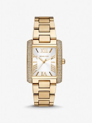 Relojes Michael Kors Oversized Emery Pave Mujer Doradas | 357284-EKF