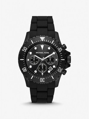 Relojes Michael Kors Oversized Everest And Silicona Hombre Negras | 029754-NBA