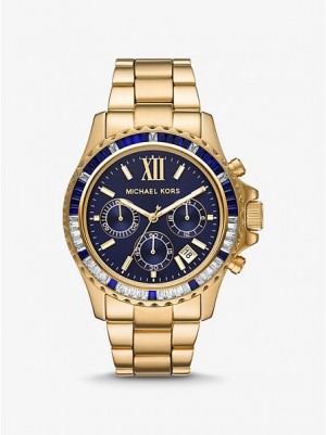 Relojes Michael Kors Oversized Everest Pave Mujer Doradas | 324671-CXI