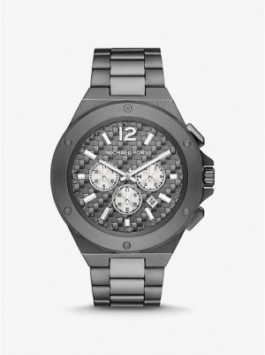 Relojes Michael Kors Oversized Lennox Gunmetal Mujer Gris | 087263-OUL