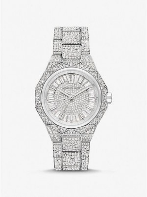 Relojes Michael Kors Oversized Raquel Pave Mujer Plateadas | 751489-QYF