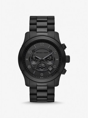 Relojes Michael Kors Oversized Runway Hombre Negras | 508492-YEI