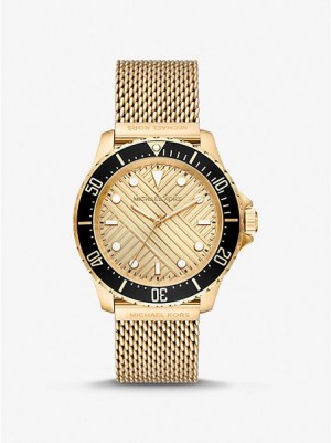 Relojes Michael Kors Oversized Slim Everest Mesh Hombre Doradas | 258493-PUN