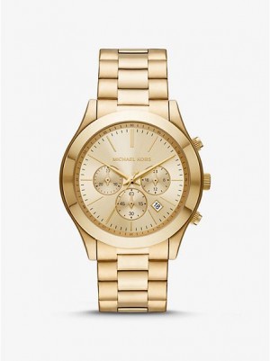 Relojes Michael Kors Oversized Slim Runway Hombre Doradas | 310896-NUT