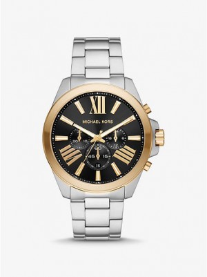 Relojes Michael Kors Oversized Wren Mujer Plateadas Doradas | 865479-TQH