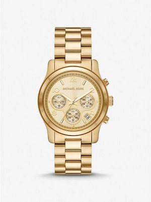 Relojes Michael Kors Runway Mujer Doradas | 429350-WIX