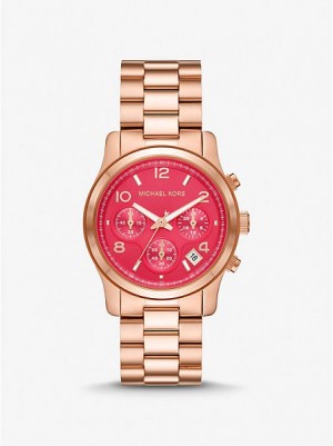 Relojes Michael Kors Runway Mujer Rosas Doradas | 710645-DNL