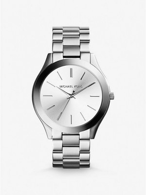 Relojes Michael Kors Slim Runway Mujer Plateadas | 973168-FXN