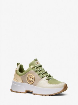 Zapatillas Michael Kors Cosmo Lona Mujer Verde Oliva | 986072-POW