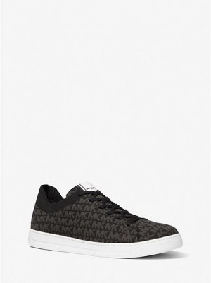 Zapatillas Michael Kors Keating Logo Jacquard Hombre Negras | 746213-BCE