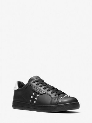 Zapatillas Michael Kors Keating Studded Cuero Hombre Negras | 790485-LHJ