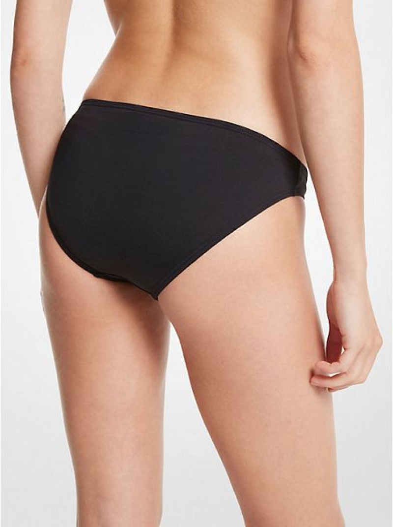 Abajo De Bikini Michael Kors Stretch Nylon Mujer Negras | 957426-HVI